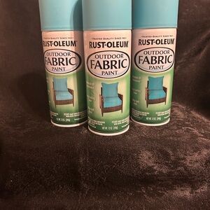 Rust-Oleum Outdoor Fabric Paint Spray in Turquoise #358842 Lot of 3